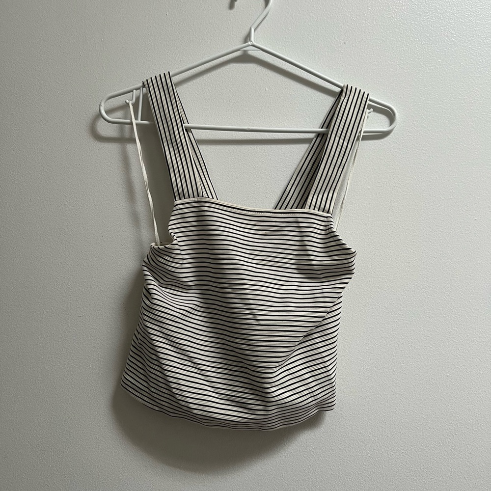 Zara Trafaluc Striped Nautical Crop Top M